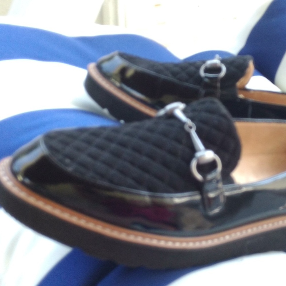 Black Quilted Buckle Accent Naturalizer Loafer